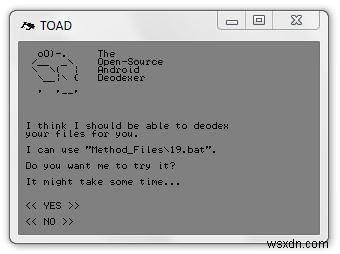 TOAD The Open Source Android Deodexer 사용 방법