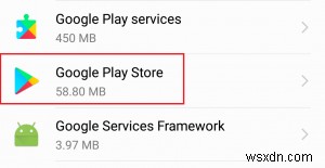 수정:Google Play  서버 오류  및  연결 없음  