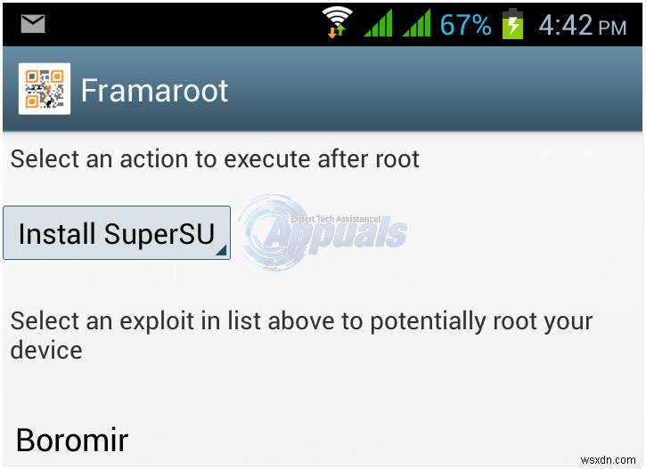 Framaroot APK를 사용하여 루팅하는 방법(원 클릭)