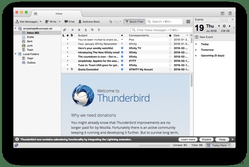 Thunderbird에서 Comcast 이메일을 설정하는 방법