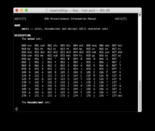 Mac에서 ASCII 코드를 찾는 방법