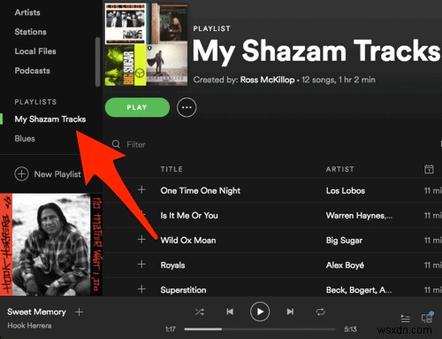 Shazam 트랙에서 Spotify 재생 목록을 만드는 방법