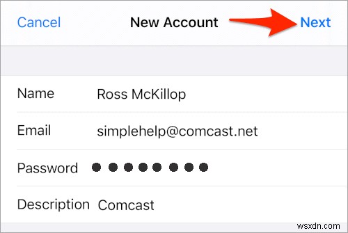 iPhone 또는 iPad에 Comcast 이메일을 추가하는 방법