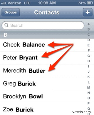 이름으로 iPhone 연락처를 정렬하는 방법