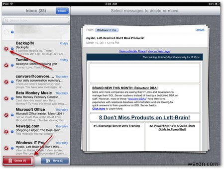 iPhone, iPad 또는 iPod Touch에서 여러 이메일을 한 번에 삭제하는 방법
