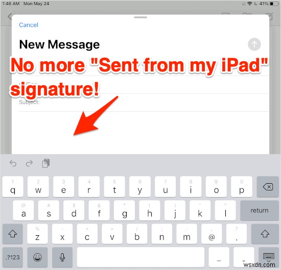 iPad의 이메일에서  Sent from my iPad  서명을 제거하는 방법
