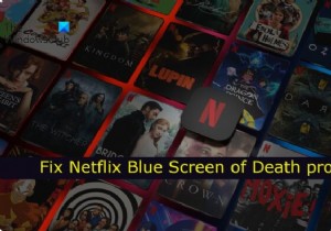 비디오를 볼 때 Netflix 블루 스크린 수정 