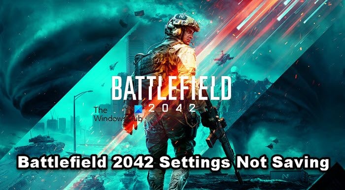 Battlefield 2042 설정이 계속 재설정되고 저장되지 않음 