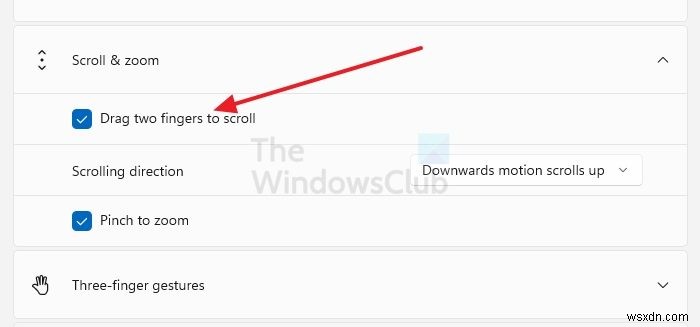 Windows 11/10에서 두 손가락 스크롤이 작동하지 않음 