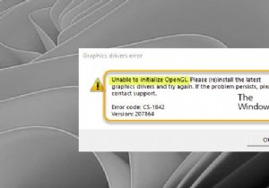 Windows 11/10에서  OpenGL을 초기화할 수 없습니다  오류 해결 방법