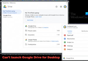 Windows 11/10에서 데스크톱용 Google 드라이브를 실행할 수 없음 