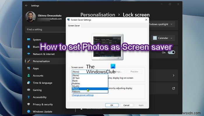 Windows 11/10에서 사진을 화면 보호기로 설정하는 방법 