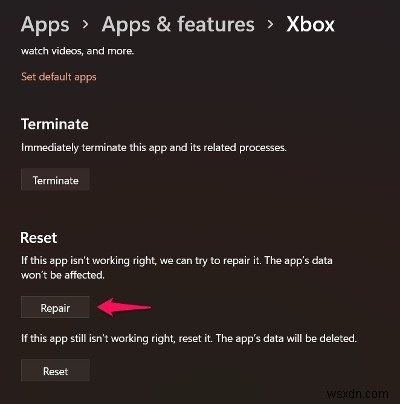 Xbox App Game 설치가 준비 중 0%에서 멈춥니다