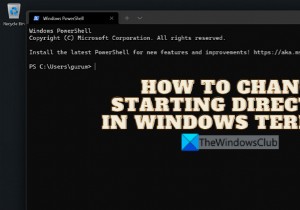 Windows 터미널에서 시작 디렉터리 변경하는 방법