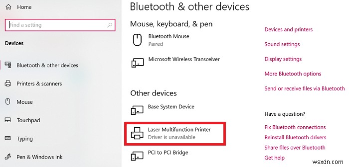 Windows 11/10에서 프린터 드라이버를 사용할 수 없습니다. 