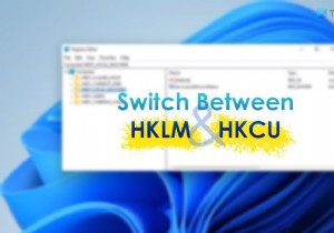 레지스트리 편집기에서 HKLM과 HKCU 사이를 빠르게 전환하는 방법 