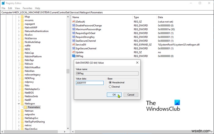 Windows 10에서 Netlogon 서비스에 대한 디버그 로깅을 활성화 또는 비활성화하는 방법 