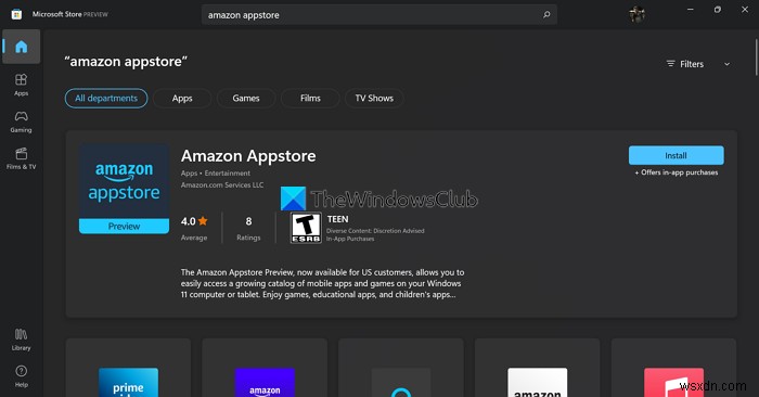 Windows 11에서 Amazon Appstore를 사용하는 방법 