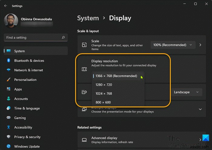 Windows PC에서 지원되지 않는 해상도 모니터 오류 수정 