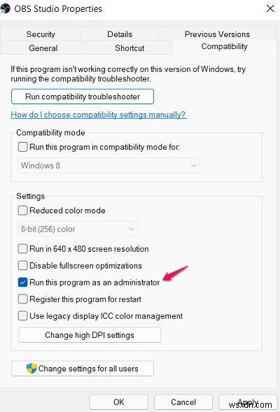 Windows PC에서 OBS가 게임 비디오를 캡처하지 않는 문제 수정 