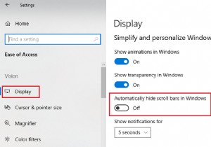 Windows 11/10에서 스크롤바를 항상 보이게 하는 방법 