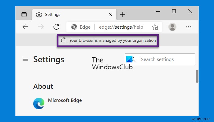 귀하의 브라우저는 조직에서 관리합니다. Microsoft Edge 브라우저 