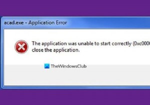 오류 0x000007b, Windows 11/10에서 응용 프로그램을 올바르게 시작할 수 없습니다. 
