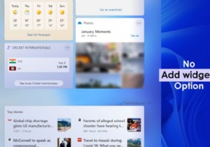 Windows 11에서 위젯을 추가하거나 제거할 수 없음 