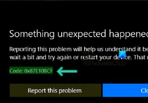 Microsoft Store 오류 코드 0x87E10BCF 수정 