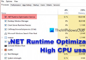 Windows 11/10에서 .NET 런타임 최적화 서비스 높은 CPU 사용량 수정 