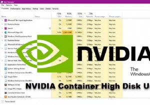 Windows 11/10에서 NVIDIA Container 높은 디스크, GPU, 메모리 사용량 수정 