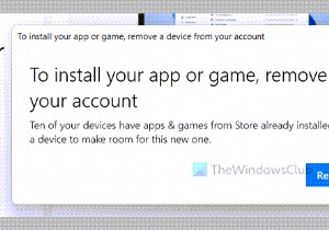 [Windows 11/10]  앱 또는 게임을 설치하려면 계정에서 기기를 제거하세요  오류 해결 방법