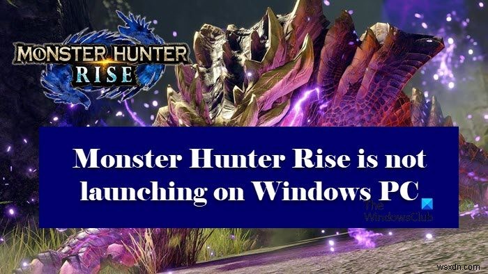 Monster Hunter Rise가 Windows PC에서 실행되지 않거나 실행 시 충돌이 발생합니다. 