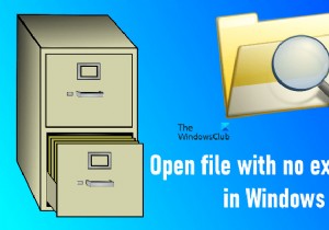 Windows 11/10에서 확장자가 없는 파일을 여는 방법 