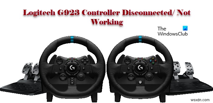 Logitech G923 컨트롤러 연결이 끊겼거나 PC에서 작동하지 않음 