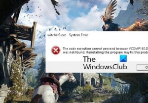 Witcher 3 VCOMP110.dll을 찾을 수 없음 오류 수정 