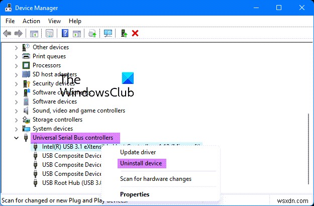 Windows 11/10에서 일반 USB 허브가 없거나 표시되지 않는 문제 수정 