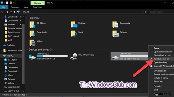 Windows 11/10에서 암호화된 데이터 드라이브에 대해 BitLocker를 활성화 또는 비활성화하는 방법 