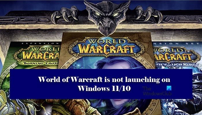 월드 오브 워크래프트가 Windows PC에서 실행되지 않거나 시작되지 않습니다. 