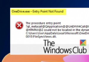 Windows 11/10에서 OneDrive.exe 진입점을 찾을 수 없음 