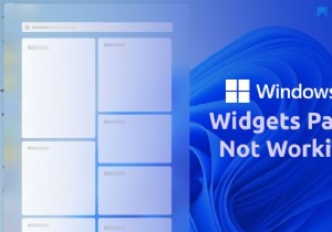 Windows 11 위젯 패널이 작동하지 않음 