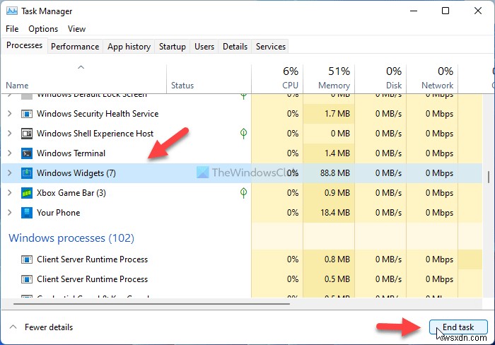 Windows 11 위젯 패널이 작동하지 않음 