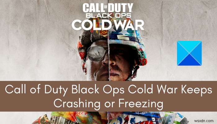 Call of Duty Black Ops Cold War가 PC에서 계속 충돌하거나 멈춤 