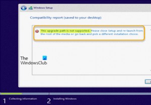 이 업그레이드 경로는 지원되지 않습니다 – Windows 11/10 업그레이드 오류 