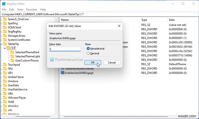 Windows 11에서 터치 키보드가 각 문장의 첫 글자를 대문자로 표시하는 것을 허용 또는 중지 