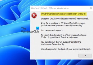 VMware Workstation 복구할 수 없는 오류 수정(vcpu-0) 