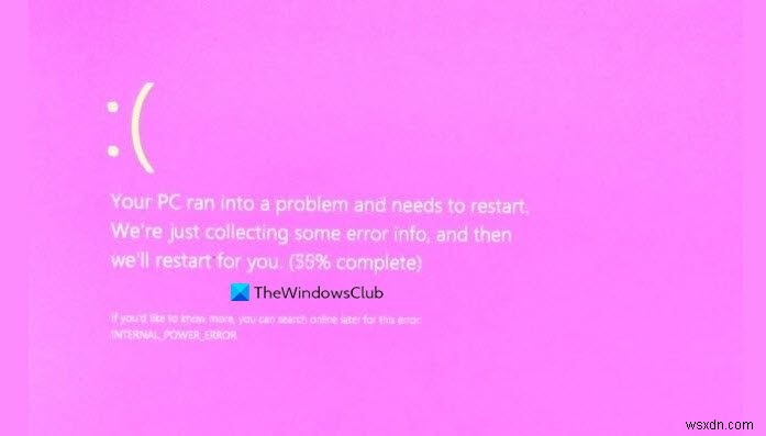 Windows 11/10에서 Pink Screen of Death 오류 수정