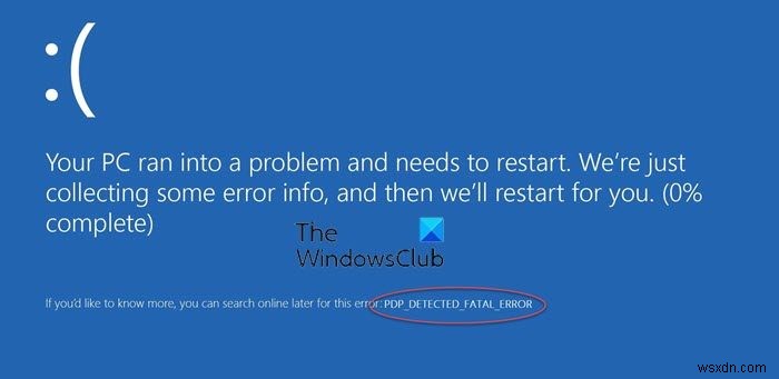 Windows 11/10에서 PNP DETECTED FATAL ERROR 수정 