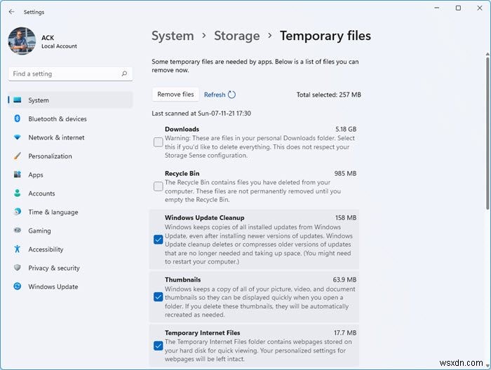 Windows 11에서 Storage Sense를 사용하여 디스크 공간을 확보하는 방법 