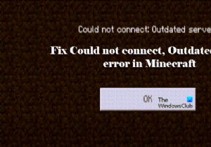 Minecraft에서 연결할 수 없음, 오래된 서버 오류 수정 